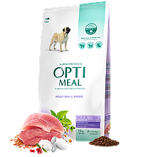 Optimeal для собак 12 кг малих порід до 10 кг з качкою сухий корм