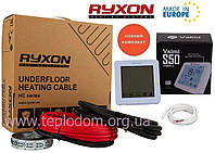 Теплый пол RYXON 4,5м²- 5,6м²/ 900 Вт (45м) нагревательный кабель с программируемым терморегулятором S50