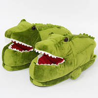 Тапочки игрушки плюшевые крокодилы, тапки домашние мужские крокодил(3014)