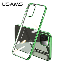 Чохол бампер для Iphone 12 Pro Max USAMS Glass Case Kingdom Series US-BH617 Прозорий / Зелений