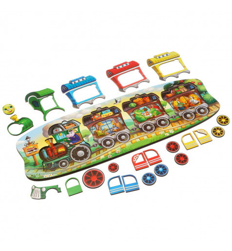 Сортер дитячий Ань-Янь "Веселий паровозик" з 3 вагонів, ПСФ019
