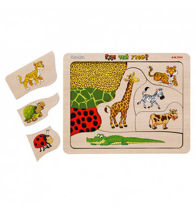 Сортер дитячий Ань-Янь "Де? Чий візерунок?", ПСД074, фото 1