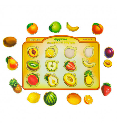Сортер дитячий Ань-Янь "Фрукти в розрізі", ПСД136