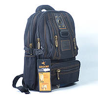 Модный брезентовый рюкзак черного цвета