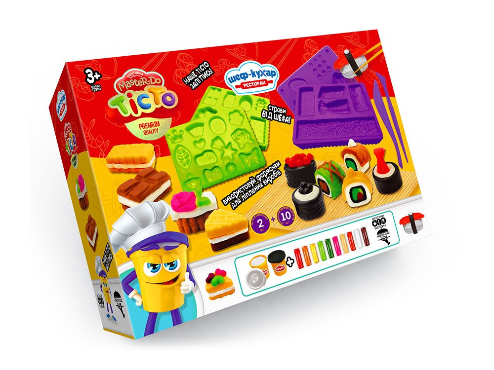 Тісто для дитячих розваг Danko Toys "Master Do. Шеф-кухар. Ресторан", TMD-17-01U