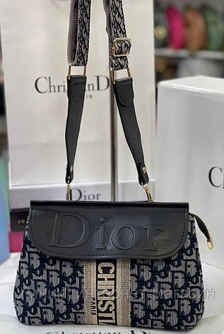 Женская сумка Dior, тканевой ремень, 27*19 см, 931164, фото 2