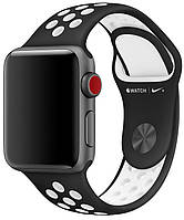 Силиконовый ремешок Band Nike Sport Series for Apple Watch 38/40/41mm, Black White (HC)