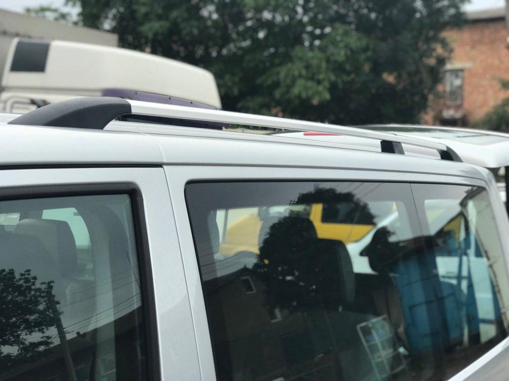 Рейлінги Хром Довга база, Пластикові ніжки для Volkswagen T5 Transporter 2003-2010 рр., фото 1