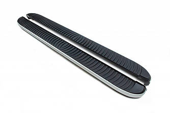 Бокові пороги,підніжки Tayga Grey (2 шт., алюміній) для мод. Nissan Pathfinder R51 2005-2014рр.