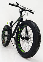 Фетбайк Fat Bike спортивний алюмінієвий велосипед 24 дюйми позашляховик S800 HAMMER EXTRIME салатовий