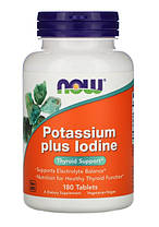Калій плюс Йод Now Foods Potassium plus Iodine 180 таблеток, фото 4