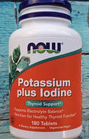 Калій йодид NOW Potassium plus Iodine 180 таблеток