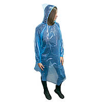 Чоловічий дощовик Синій 107*80 см, плащ від дощу рибацький суцільний, туристичний (плащ дождевик)