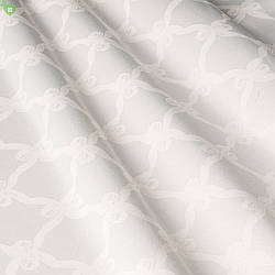Скатертна тканина для ресторану з ромбоподібним вензелем молочного кольору Італія 83545v1