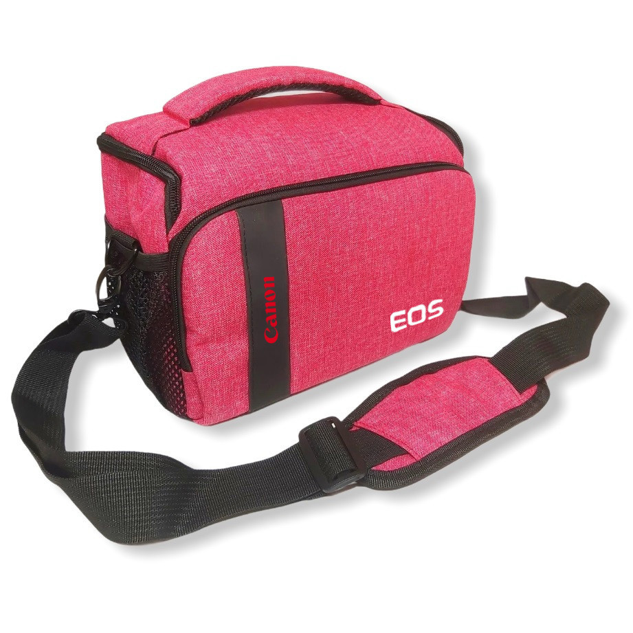 Сумка для фотоапарата Canon EOS Кенон з дощовиком протиударна Рожевий ( код: IBF067P1 )