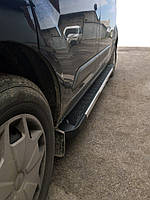Боковые пороги,площадки RedLine V1 (2 шт., алюминий) Длинная база для мод. Ford Custom 2013-2024 гг