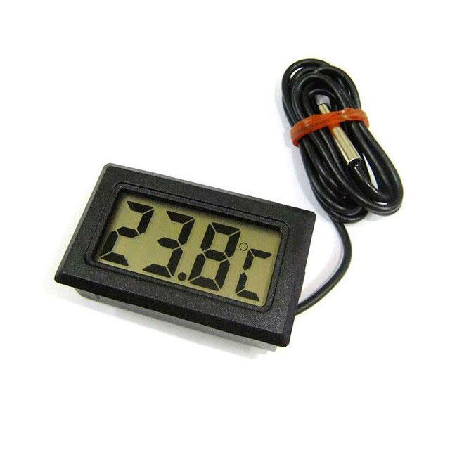 Цифровий термометр з виносним датчиком 48x28.6x15 мм, електронний градусник | термометр электронный