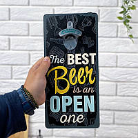 Відкривачка для пляшок настінна The best beer is an open one 32х15 см (ODP_20J008)