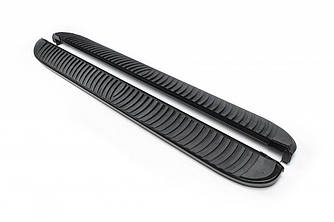 Бокові пороги,підніжки Tayga Black (2 шт., алюміній) для мод. Nissan NP300 1999-2015