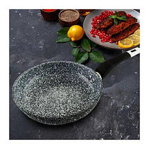 Сковорода антипригарна UNIQUE UN-5104-24 діаметр 24 см граніт без кришки, фото 4