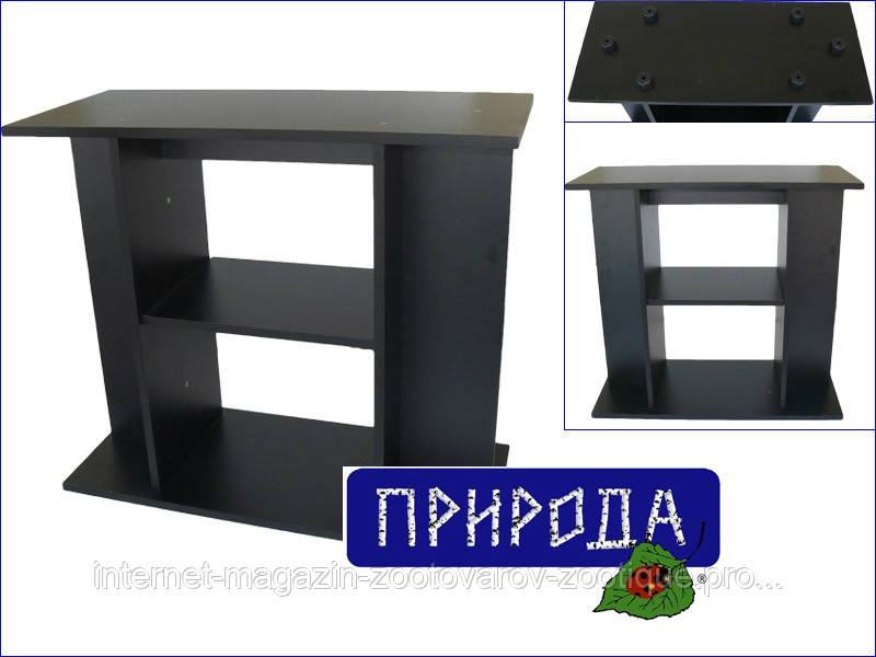 Тумба для акваріума Природа 80х35 см прямокутна, чорна.