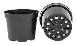 Горщик 10 л / Ø 29 см для квітів та розсади * технічний горщик для рослин * ємкість для розсади * чорний