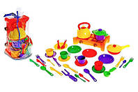 Набор посудки детской с плитой 34 предмета Юника 1047