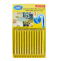 Палочки от засоров Sani Sticks Сани Стикс, Желтые, средство для чистки труб и канализации с доставкой (TO)