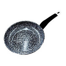 Сковорода антипригарна UNIQUE UN-5104-24 діаметр 24 см граніт без кришки, фото 2