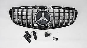 Решітка радіатора GT (сhrom black) Mercedes W212 2014-2016