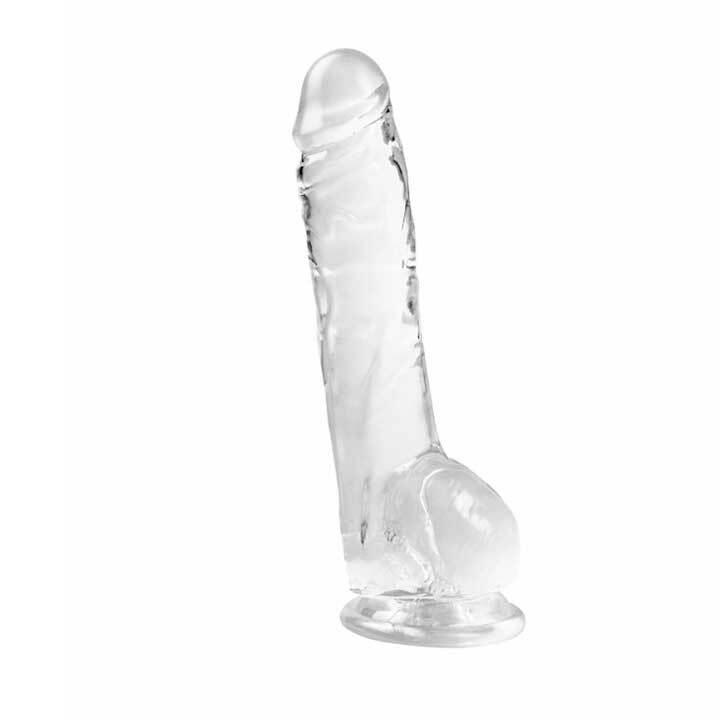 Гнучкий фалос на присосці - 15.5x10.5x3 см - Прозорий, фото 1