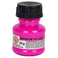 Туш художня флуоресцентна рожева 20г. KOH-I-NOOR