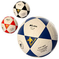 Мяч футбольный MS 1936 (30шт) размер 4, ПВХ 1,6мм, 300-320г, ламинирован,3цвета,в кульке,