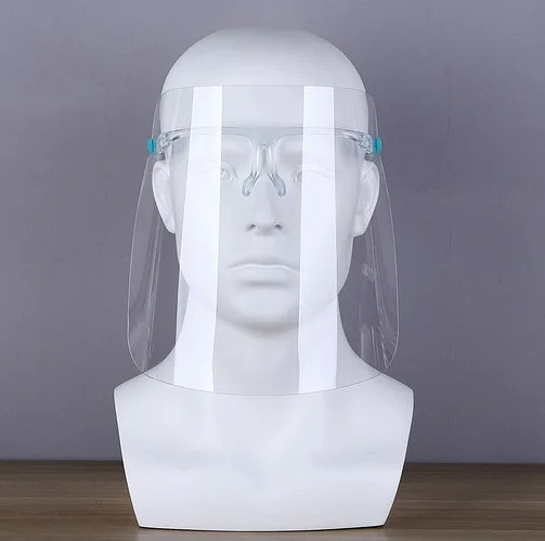 Упаковка защитных медицинских масок-щитков (20 шт./уп.) антивирусные маски (кріплення по типу окулярів) (TO) - фото 4 - id-p1495571719