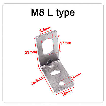 Кронштейн для датчика м8 L type, фото 3