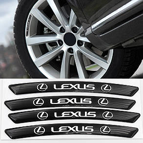 Наклейки на диски (на колеса) Lexus (Лексус) Чорні, фото 1