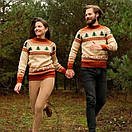 Жіночий в'язаний різдвяний светр Джемпер Ялинки, фото 10