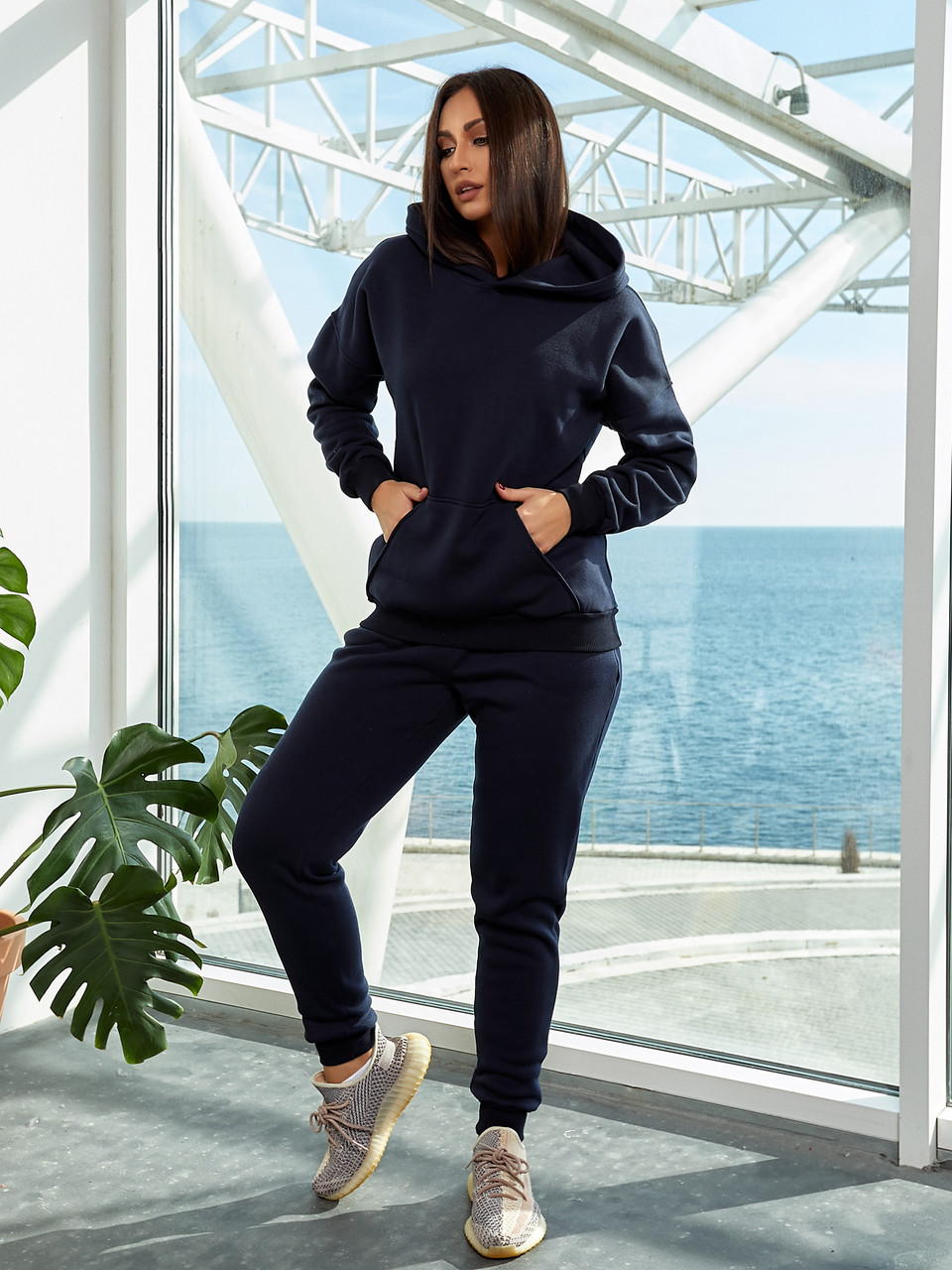 Женский теплый костюм A921 темно синий р.42-44: продажа, цена в Одессе ...