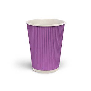 Стакан гофр 110мл Лаванда (біла основа) 25/500 FC