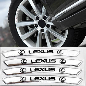 Наклейки на диски (на колеса) Lexus (Лексус) Сріблясті