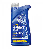 Масло 4Т мотоциклетное полусинтетика MANNOL 4-Takt Plus 7202 1л