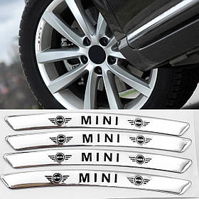 Наклейки на диски (на колеса) MINI (Міні) Сріблясті