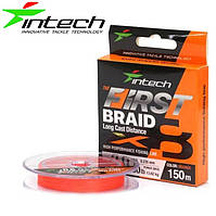 Шнур плетений Intech First Braid X8 Orange 150м помаранчевий 1.0, 7.26, 17