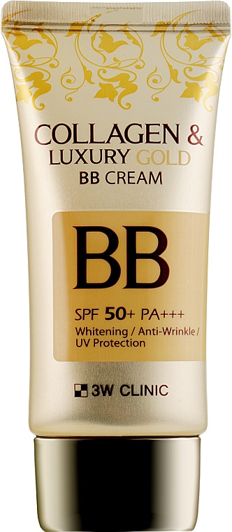 ВВ-крем для обличчя 3W Clinic Collagen & Luxury Gold BB Cream SPF 50+/PA+++ 50 мл, фото 1