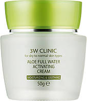 Увлажняющий крем для лица с экстрактом алоэ 3W Clinic Aloe Full Water Activating 50 г