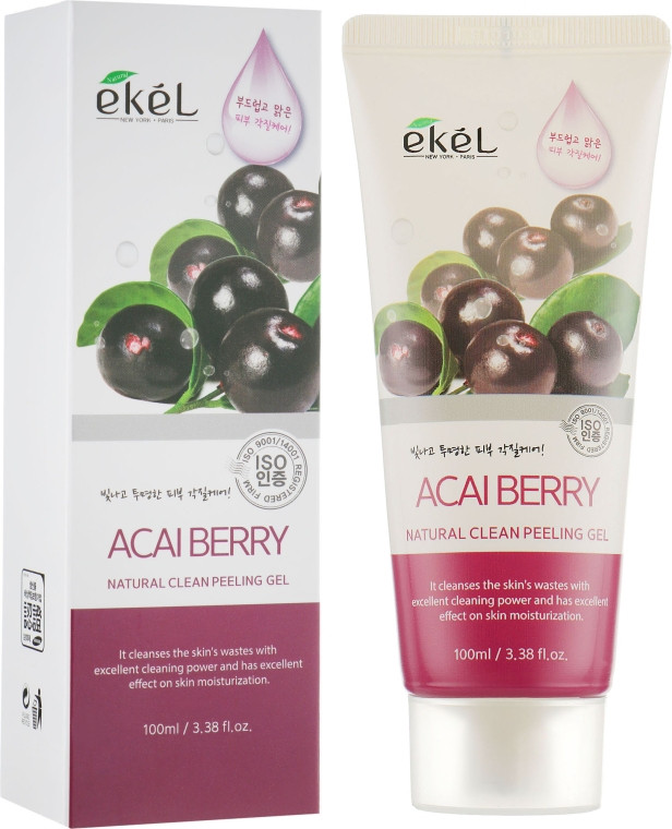 Пілінг-гель для обличчя "Ягоди Асаї" Ekel Acai Berry Natural Clean Peeling Gel 180 мл