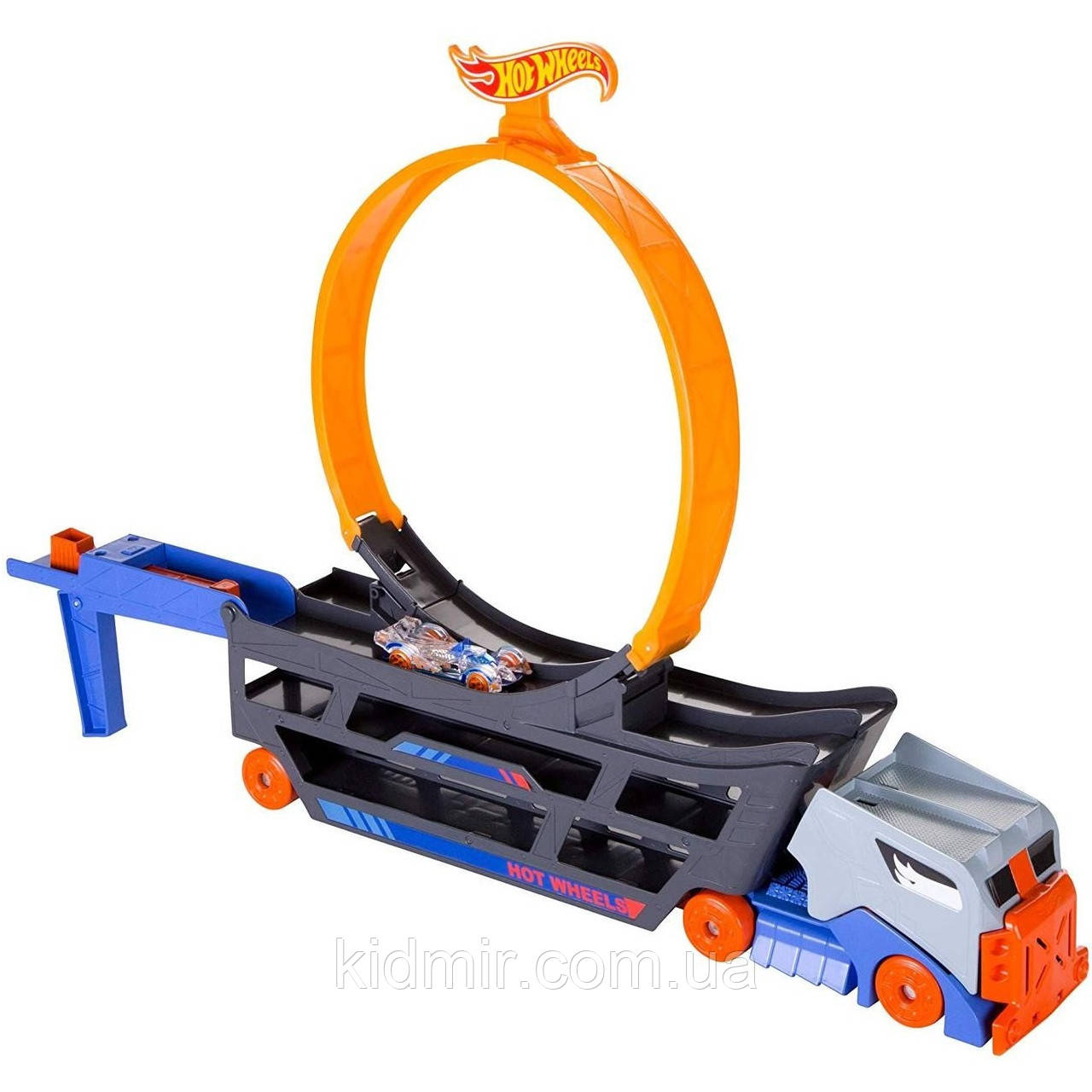 Вантажівка Автовоз із петлею Хот Вілс Hot Wheels Stunt Go Track GCK38