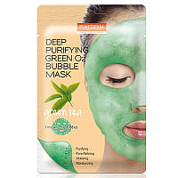 Очищающая пенящаяся маска "Зеленый чай" Purederm Deep Purifying Green O2 Bubble Mask Green Tea 25 г