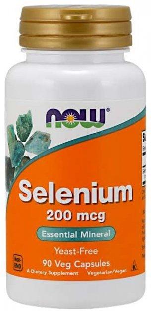 NOW Foods Selenium 200mcg 90 caps - фото 1 - id-p475238204