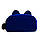 Мила жіноча косметичка Сонний котик з вушками і бубоном (синій), фото 4